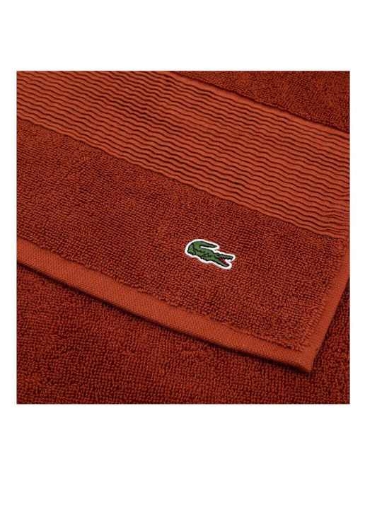 Lacoste L Lecroco gastendoek - 600 gr/m2 - 60 x 40 cm - detail 4 donkeroranje