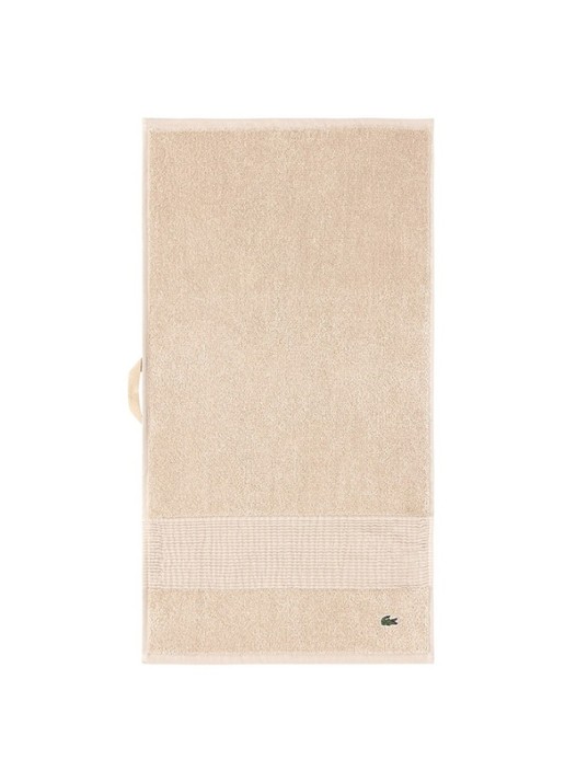 Lacoste L Lecroco gastendoek - 600 gr/m2 - 60 x 40 cm - voorkant 4 bruin