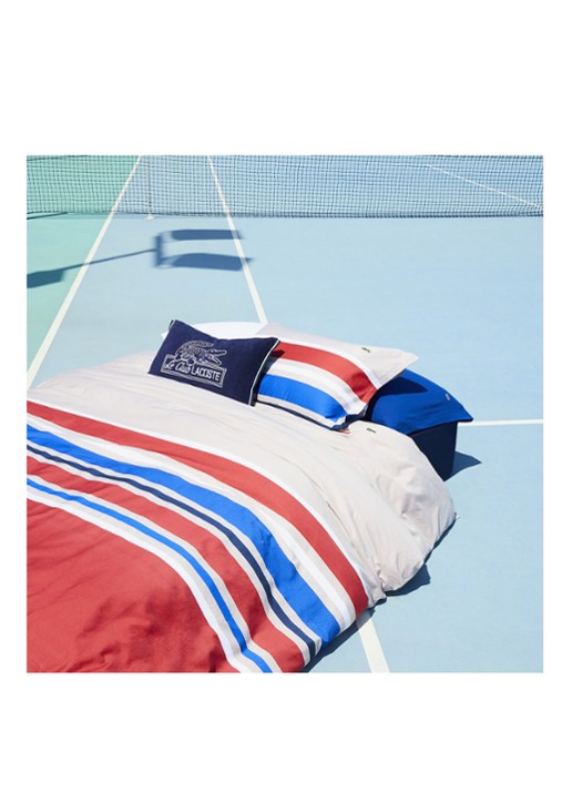 Lacoste L Luz kussensloop van katoensatijn 300 TC  - voorkant multicolor