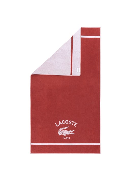 Lacoste L Origine strandlaken 90 x 160 cm - achterkant 2 rood