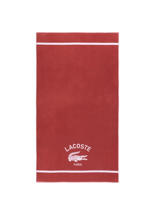 Lacoste L Origine strandlaken 90 x 160 cm - voorkant rood