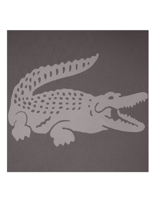 Lacoste L Reflet plaid 130 x 170 cm - achterkant grijs