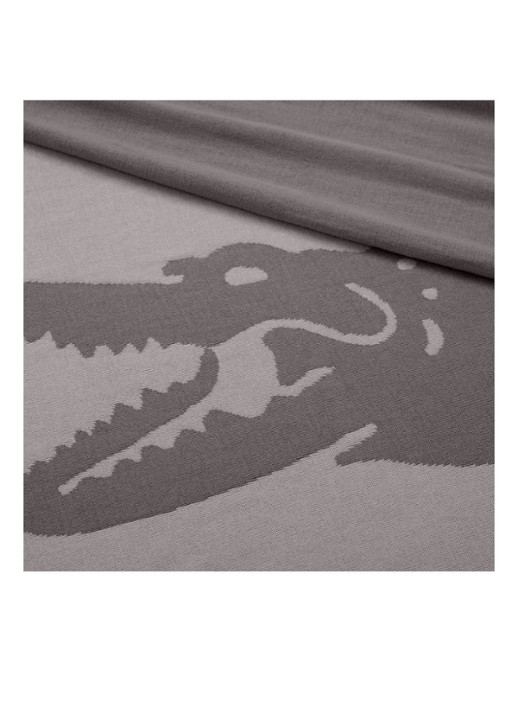 Lacoste L Reflet plaid 130 x 170 cm - detail 2 grijs