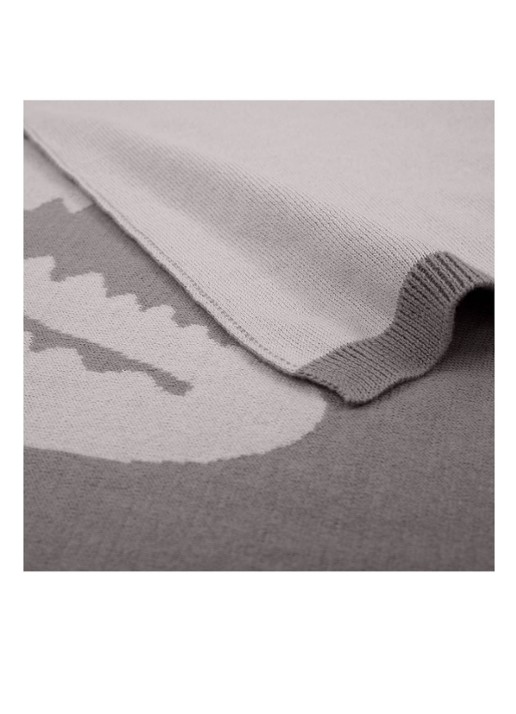 Lacoste L Reflet plaid 130 x 170 cm - detail 3 grijs