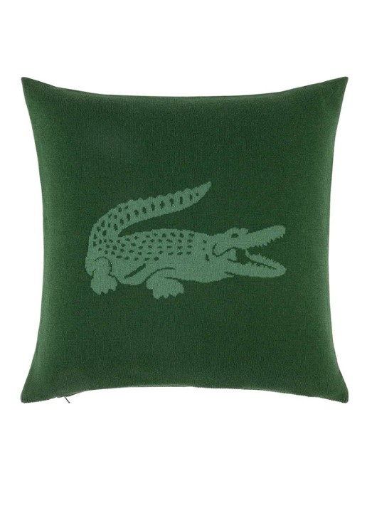 Lacoste L Reflet sierkussenhoes 45 x 45 cm - voorkant bronsgroen