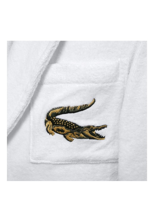 Lacoste L Rene badjas - unisex - detail wit