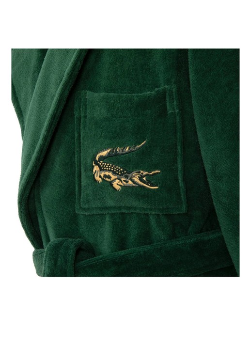 Lacoste L Rene badjas - unisex - detail 11 bronsgroen