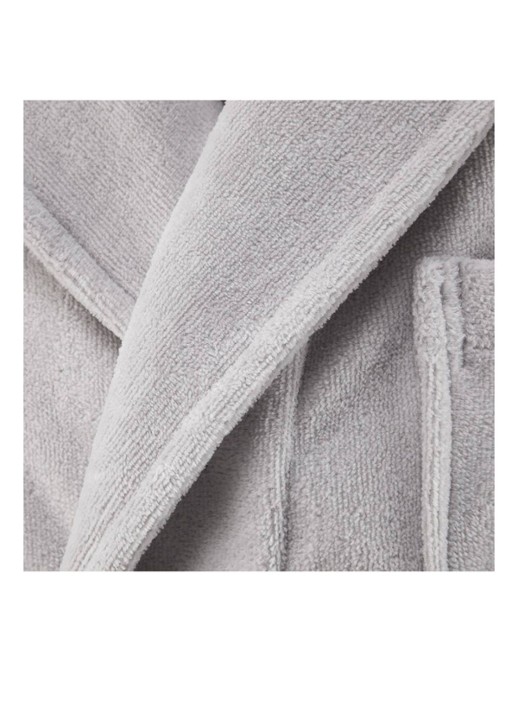 Lacoste L Rene badjas - unisex - detail 5 grijs