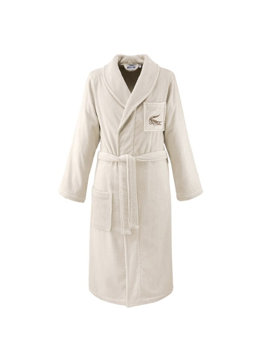 Lacoste L Rene badjas - unisex - voorkant 3 creme