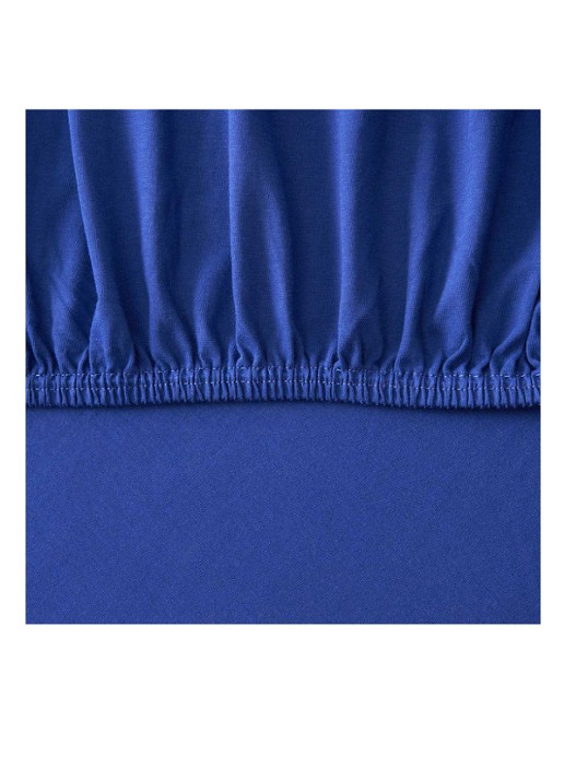 Lacoste L Soft hoeslaken van  katoen, hoekhoogte 33,5 cm - detail blauw