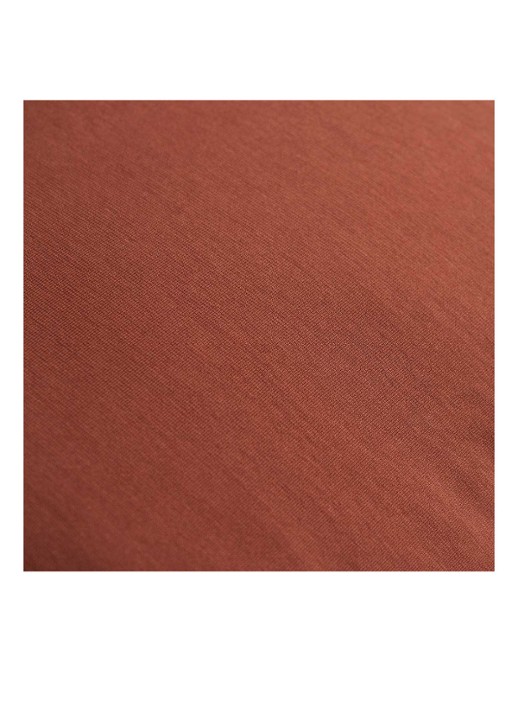 Lacoste L Soft hoeslaken van  katoen, hoekhoogte 33,5 cm - detail 3 roodbruin