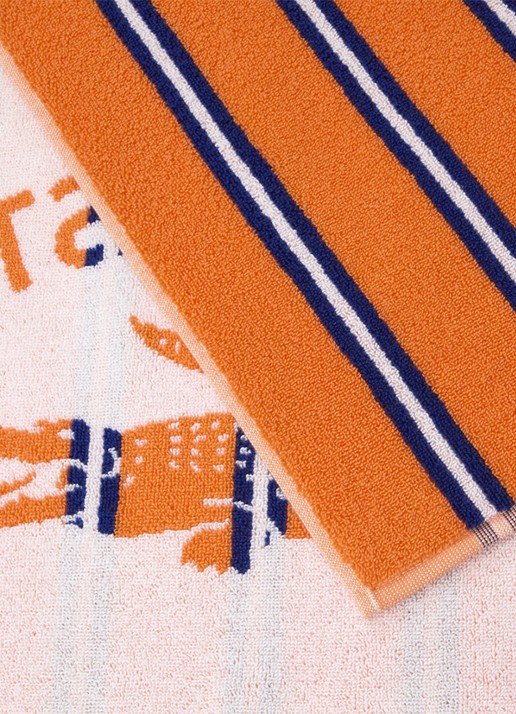 Lacoste L Sunstripe strandlaken - 90 x 160 cm - achterkant 2 tanger
