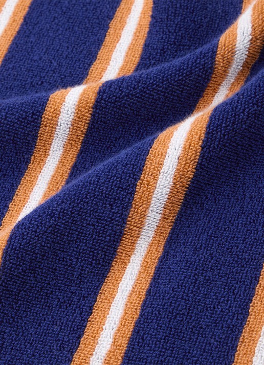 Lacoste L Sunstripe strandlaken - 90 x 160 cm - detail saphir