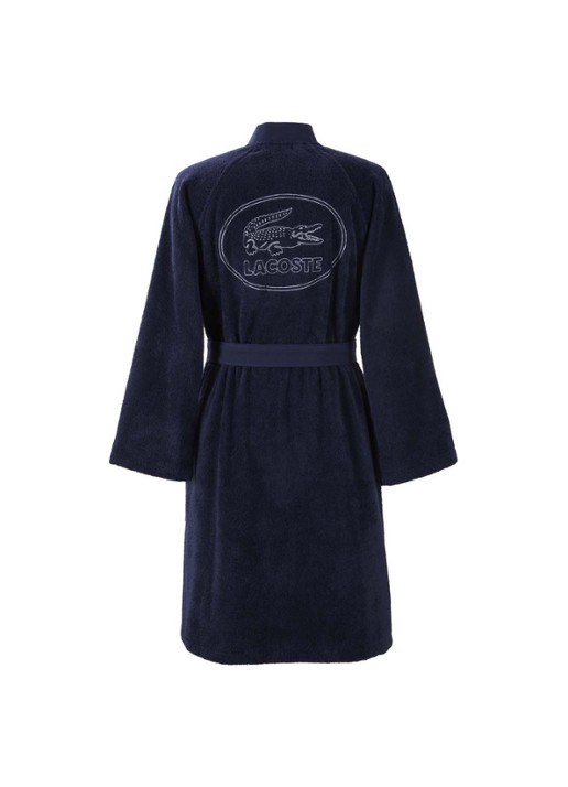 Lacoste LDEFILE badjas - unisex - detail 7 donkerblauw