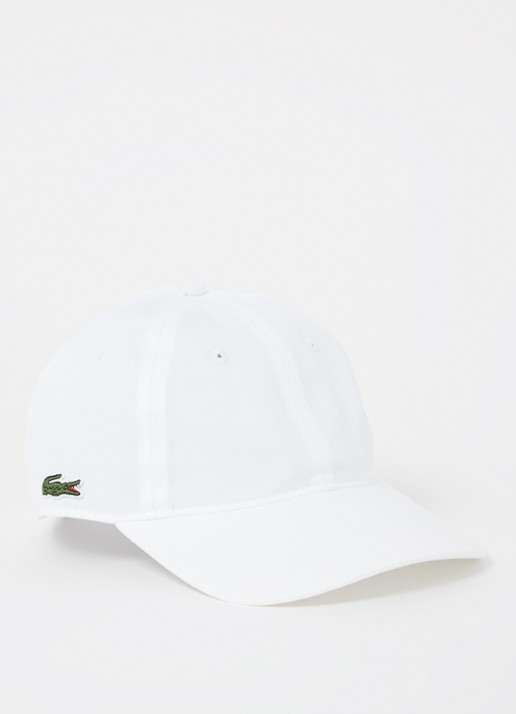 Lacoste Pet met logo - voorkant wit