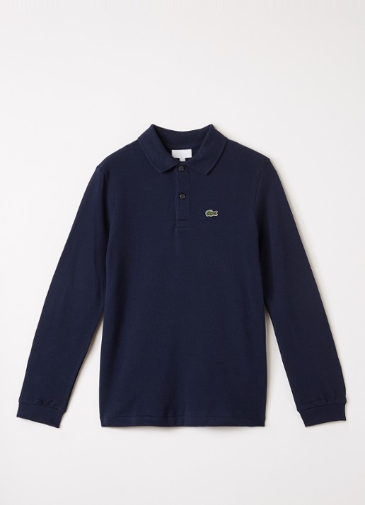 Lacoste Polo van piqué katoen met logo