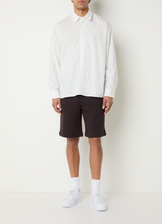 Lacoste Regular fit overhemd met borstzak en streepprint - voorkant 3 wit