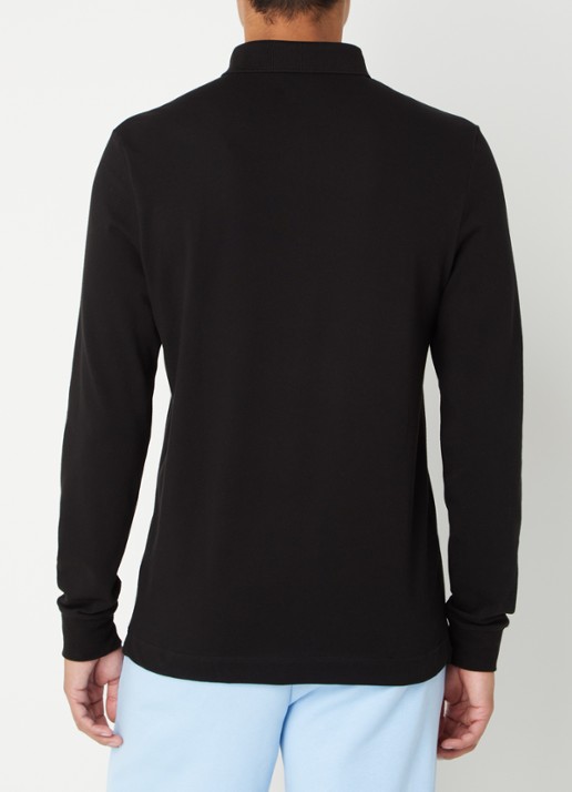 Lacoste Regular fit polo met logoborduring - achterkant 2 zwart