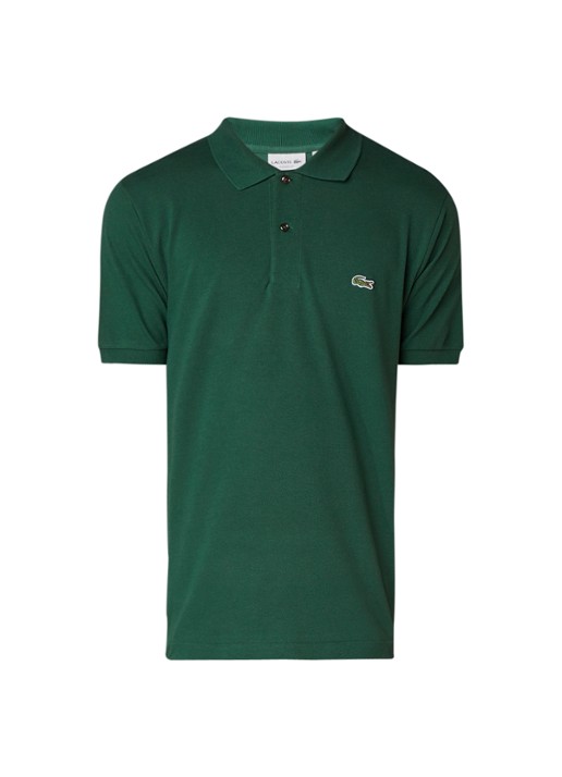 Lacoste Regular fit polo van piqué katoen - voorkant groen