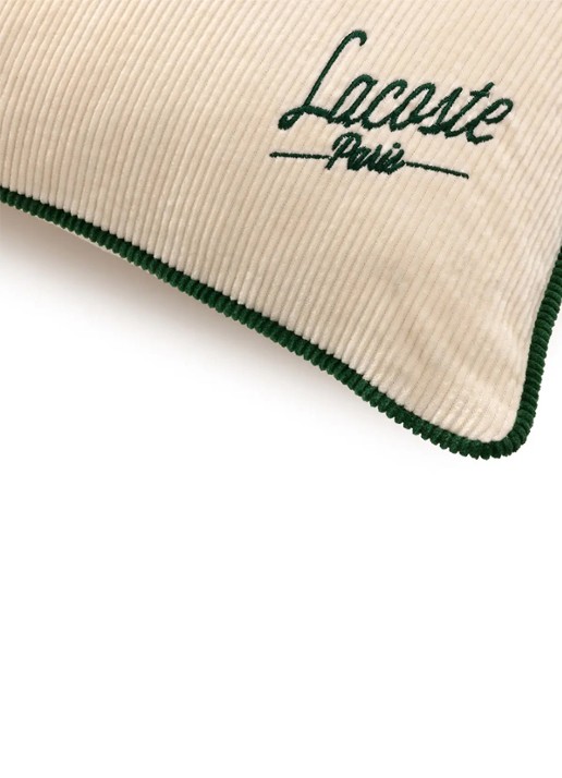 Lacoste Sierkussen 45 x 45 cm - achterkant 2 ivoor
