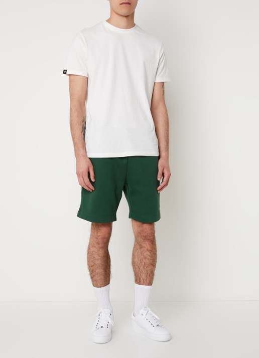 Lacoste Straight fit korte joggingbroek met steekzakken - voorkant 2 donkergroen