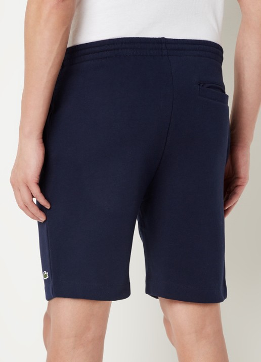Lacoste Straight fit korte joggingbroek met steekzakken - achterkant 3 donkerblauw