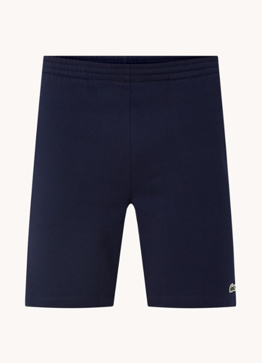 Lacoste Straight fit korte joggingbroek met steekzakken - voorkant 4 donkerblauw