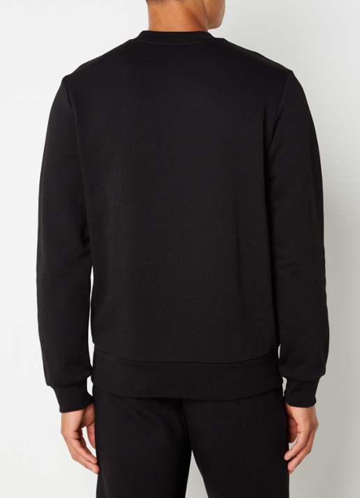Lacoste Sweater met logoborduring - achterkant zwart