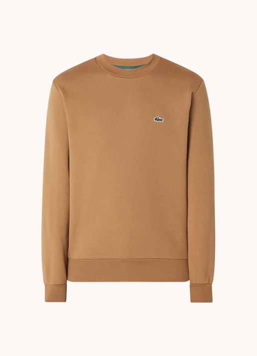 Lacoste Sweater met logoborduring - voorkant 3 camel