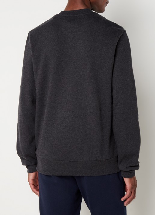 Lacoste Sweater met logoborduring - achterkant 4 antraciet