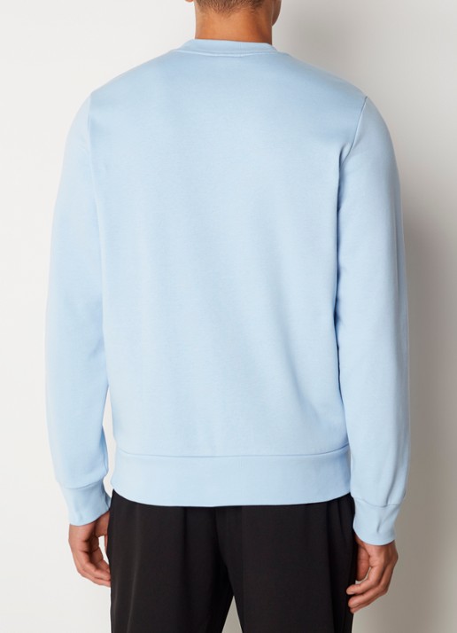 Lacoste Sweater met logoborduring - achterkant 4 lichtblauw