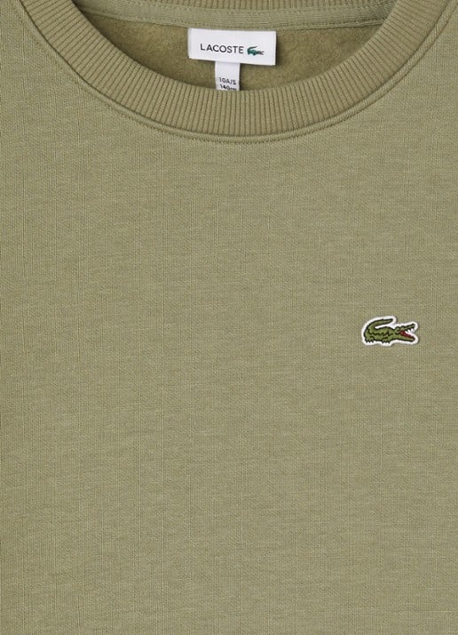 Lacoste Sweater met logoborduring - detail 3 lindegroen