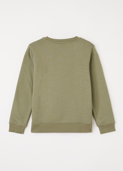 Lacoste Sweater met logoborduring - voorkant 2 lindegroen