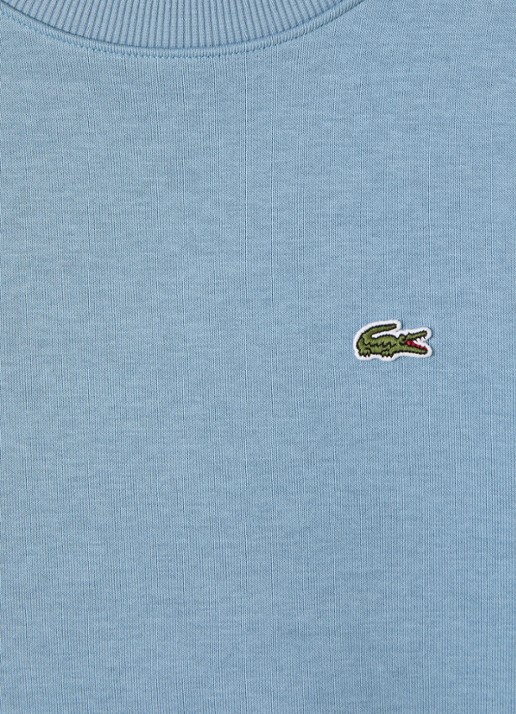 Lacoste Sweater met logoborduring - detail lichtblauw