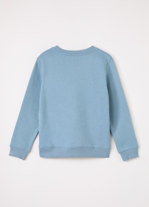 Lacoste Sweater met logoborduring - voorkant 3 lichtblauw