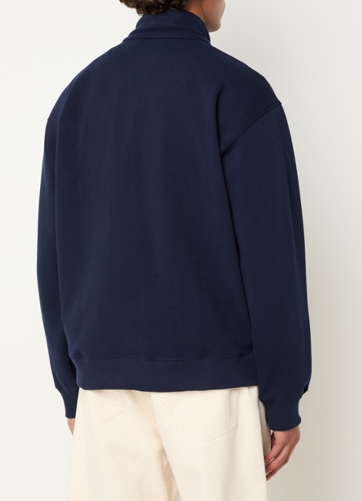 Lacoste Sweatvest met logo - achterkant 4 donkerblauw