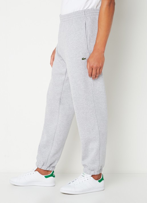 Lacoste Tapered fit joggingbroek met logoborduring - detail 2 grijsmele