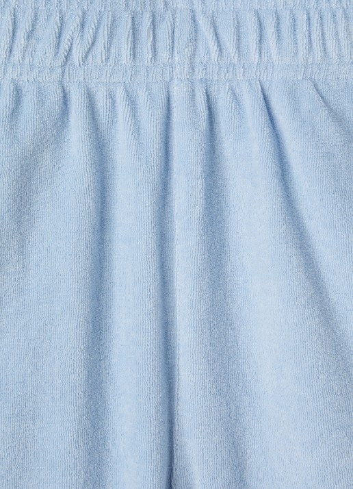 Lacoste Terry loose fit korte broek van badstof - detail lichtblauw