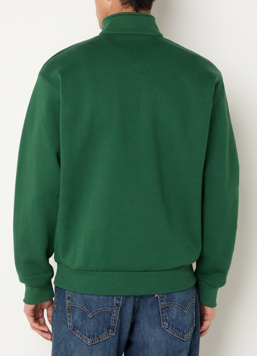 Lacoste Trui met halve rits - achterkant donkergroen