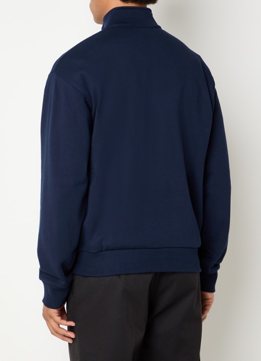 Lacoste Trui met halve rits - achterkant 2 donkerblauw