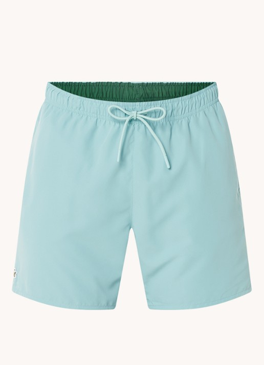 Lacoste Uni zwemshorts met logo en steekzakken - voorkant 2 mint