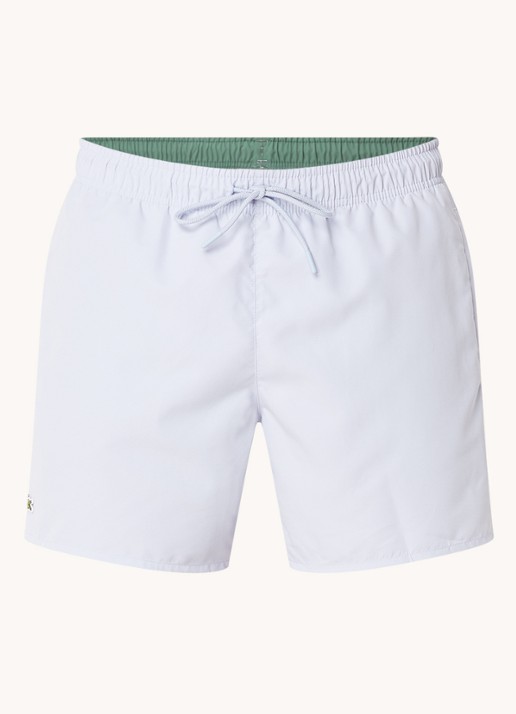 Lacoste Uni zwemshorts met logo en steekzakken - voorkant 3 lichtpaars