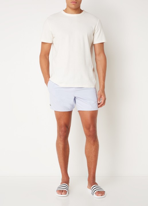 Lacoste Uni zwemshorts met logo en steekzakken - voorkant 4 lichtpaars