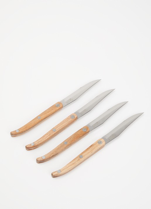 Laguiole Style de Vie Innovation Line steakmes set van 6 - voorkant 2 lichtbruin