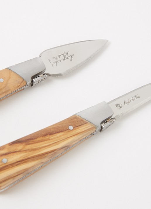 Laguiole Style de Vie Oestermes set 3-delig - voorkant 2 zilver