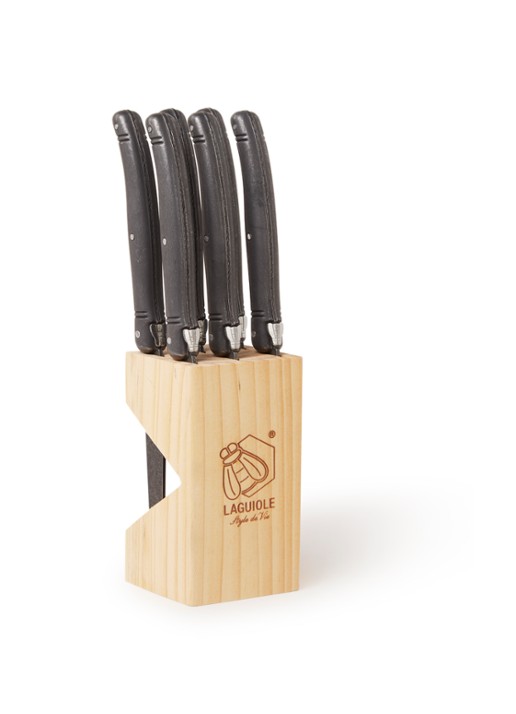 Laguiole Style de Vie Premium Line messenblok met steakmessenset 6-delig