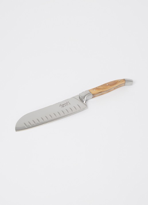Laguiole Style de Vie Santokumes 31 cm - voorkant 2 zilver