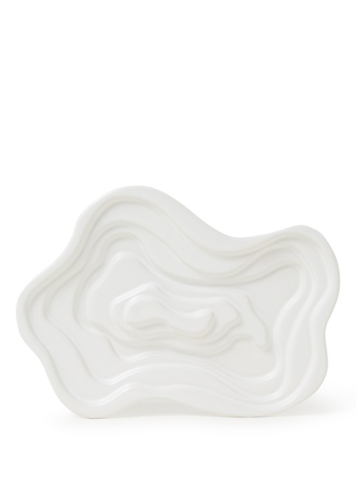 Laguiole Style de Vie Serveerschaal voor olijfolie 22 cm - voorkant wit
