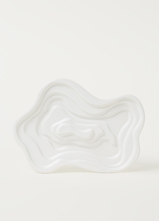Laguiole Style de Vie Serveerschaal voor olijfolie 22 cm - voorkant 2 wit