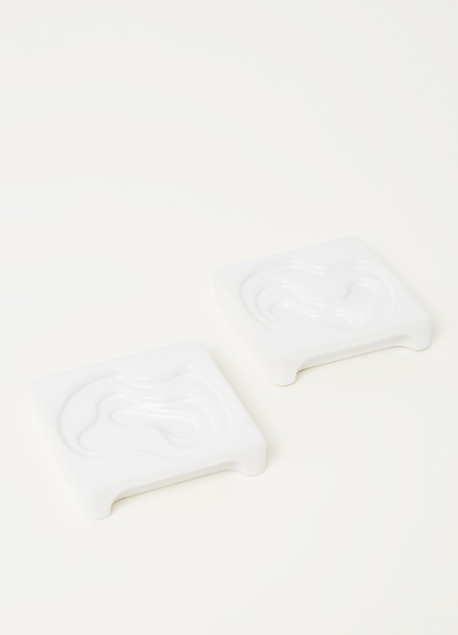 Laguiole Style de Vie Serveerschaal voor olijfolie 9 cm set van 2 - detail 3 wit